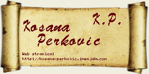 Kosana Perković vizit kartica